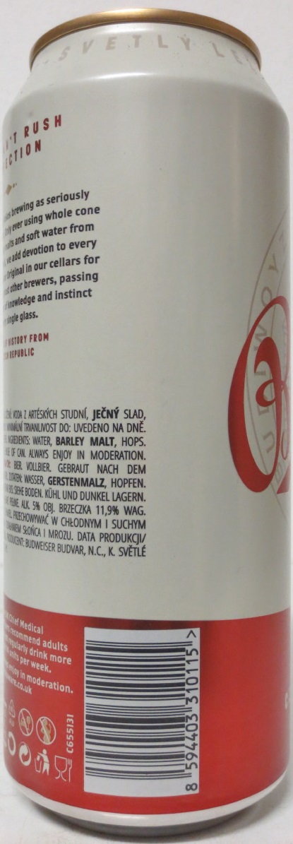 Budvar ORIGINAL CZECH LAGER BUDWEIS CZECH REPUBLIC (50cl) (B/O) Nr.2