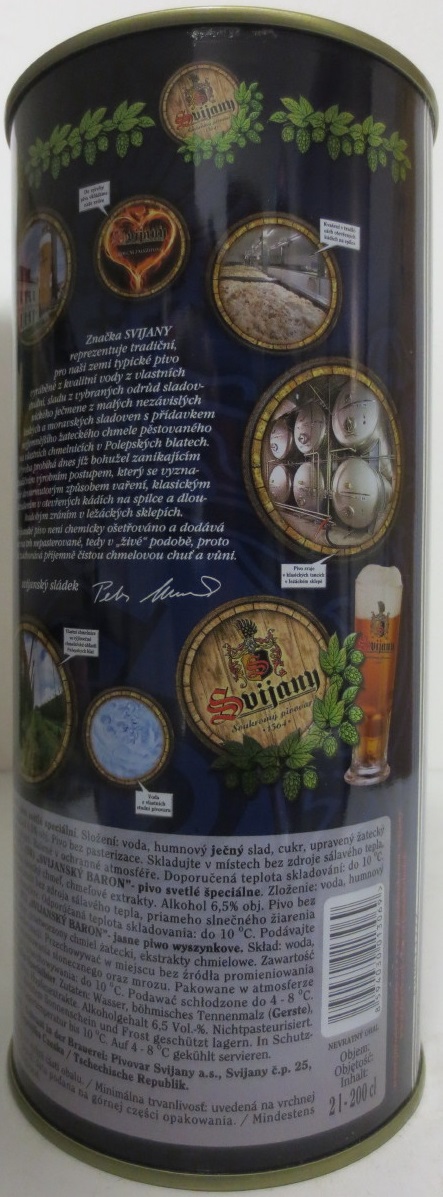 Svijany SVIJANSKÝ BARON Světlý speciál 1564 PLECHOVKA nejen PRO CHLAPY (200cl) č.1