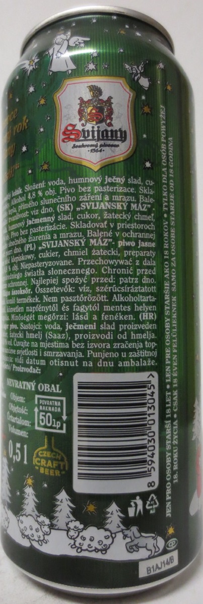 Svijany VÁNOČNÍ MÁZ Světlý ležák (50cl) (B/O)
