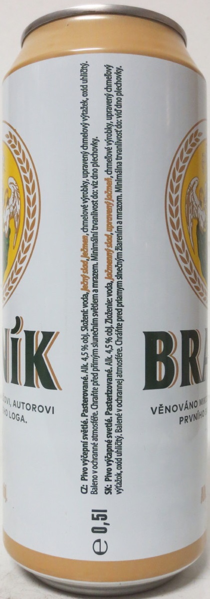 BRANÍK 10 Alk. 4,5% obj. (CZ) (50cl) (B/O) č.1
