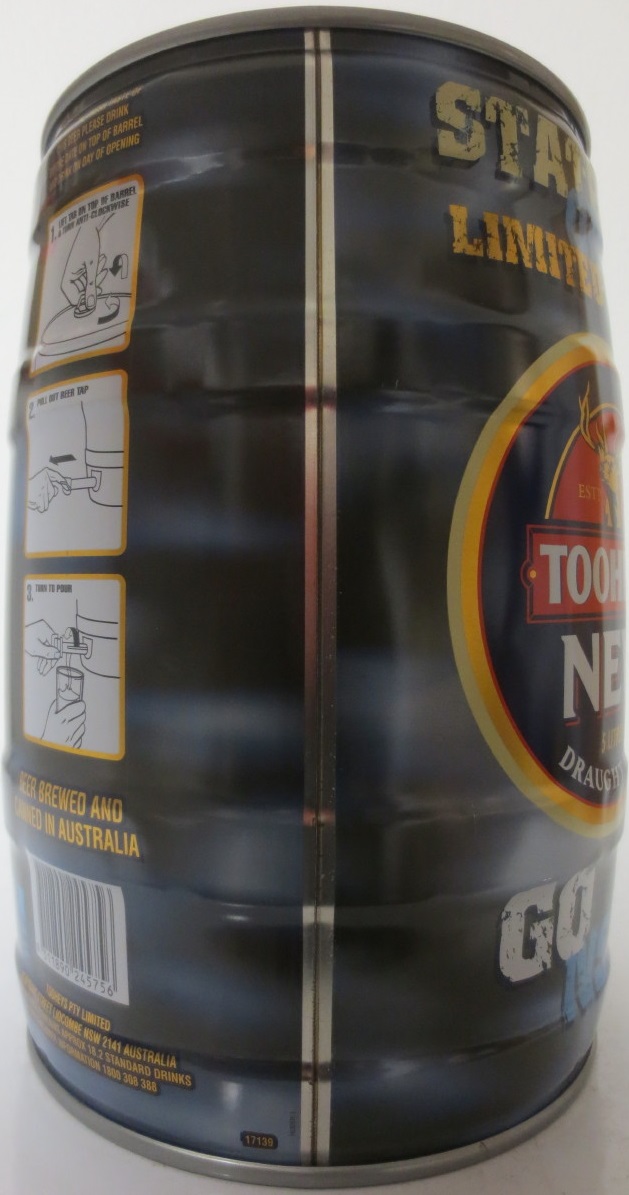 TOOHEYS NEW DRAUGHT BEER STATE OF ORIGIN LIMITED EDITION (5L) Nr.1