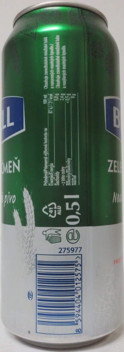 BIRELL ZELENÝ JEČMEN Nealkoholické pivo (50cl) (B/O) č.1
