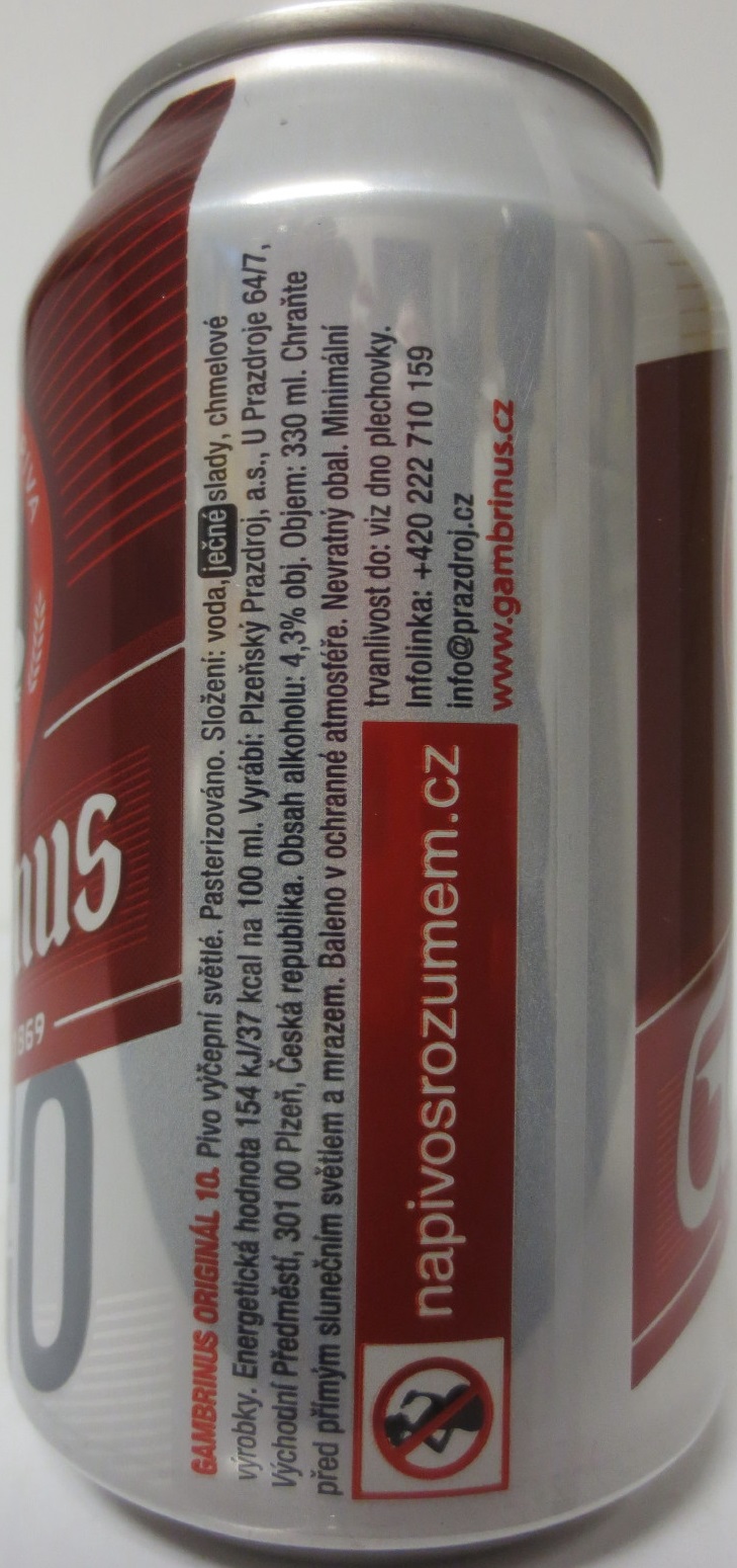 Gambrinus ORIGINÁL 10 (33cl) (B/O)