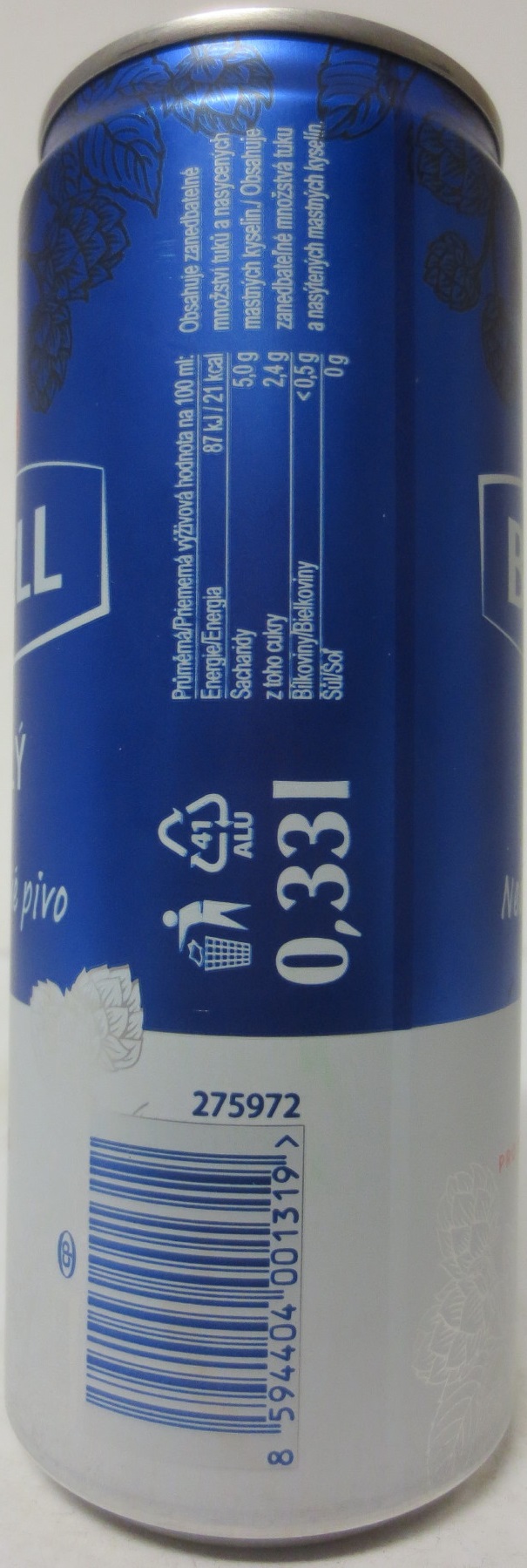 BIRELL SVĚTLÝ Nealkoholické pivo (33cl) (B/O) č.1