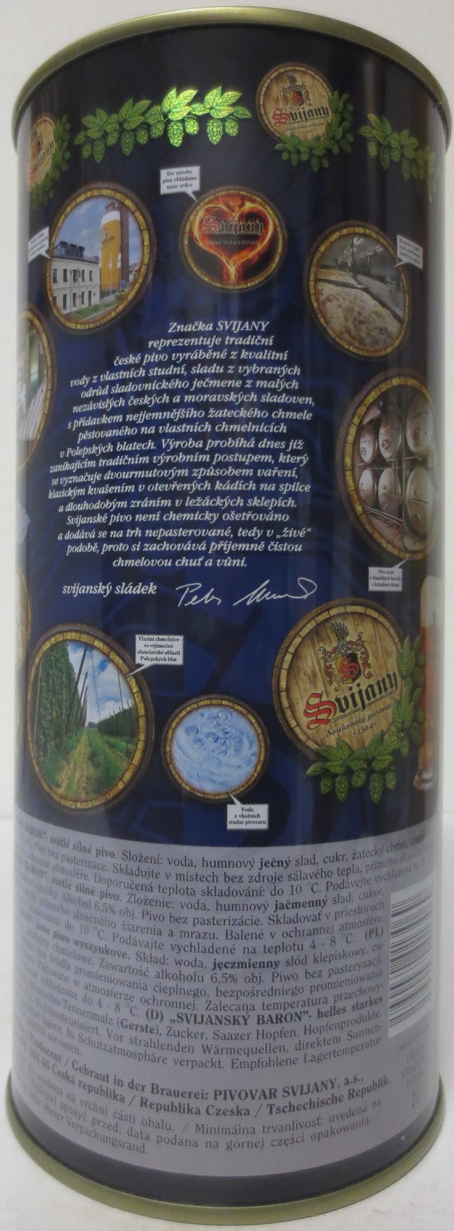 Svijany SVIJANSKÝ BARON Světlé silné 1564 PLECHOVKA nejen PRO CHLAPY (200cl) č.1