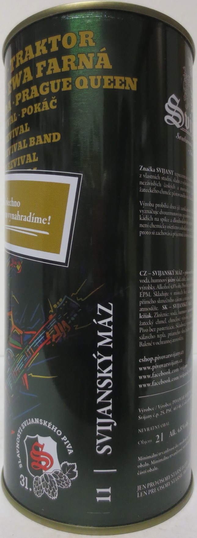 Svijany SVIJANSKÝ MÁZ 31. SLAVNOSTI SVIJANSKÉHO PIVA 17.7.2021 (200cl) č.1