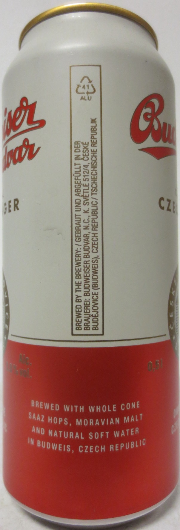 Budweiser Budvar ORIGINAL CZECH LAGER OWNED BY THE CZECH REPUBLIC (50cl) (B/O)