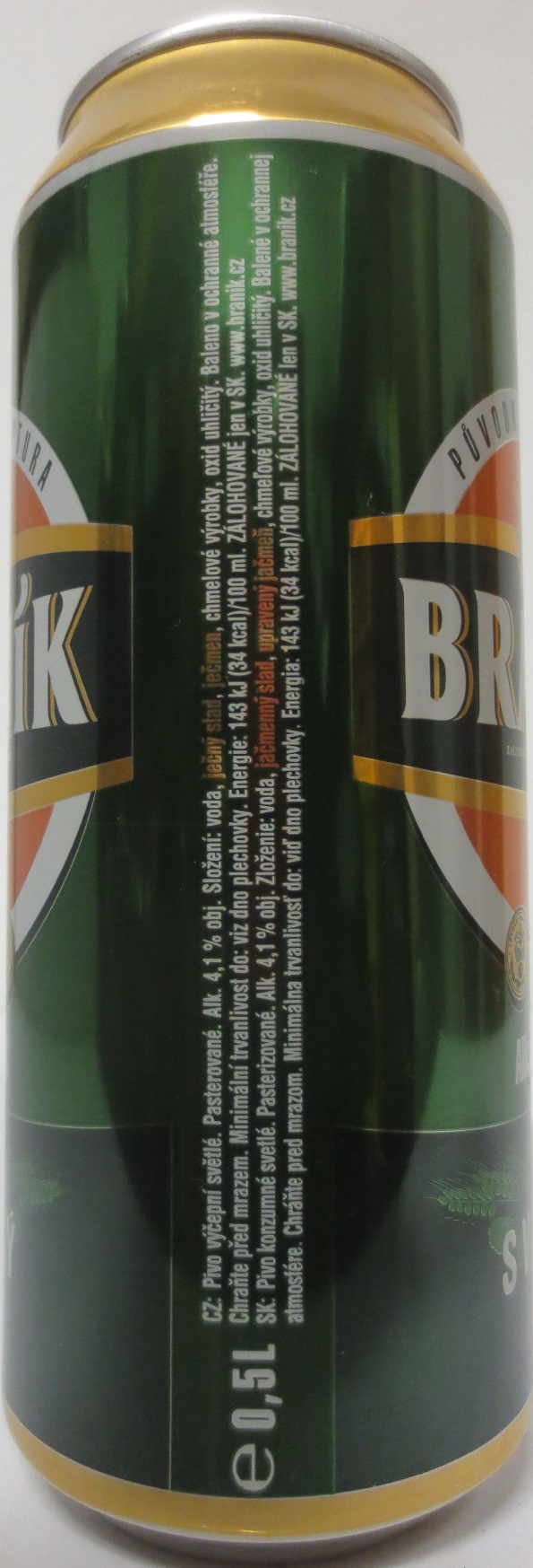 BRANÍK Alk. 4,1% obj. SVĚTLÝ (CZ) (50cl) (B/O) č.3
