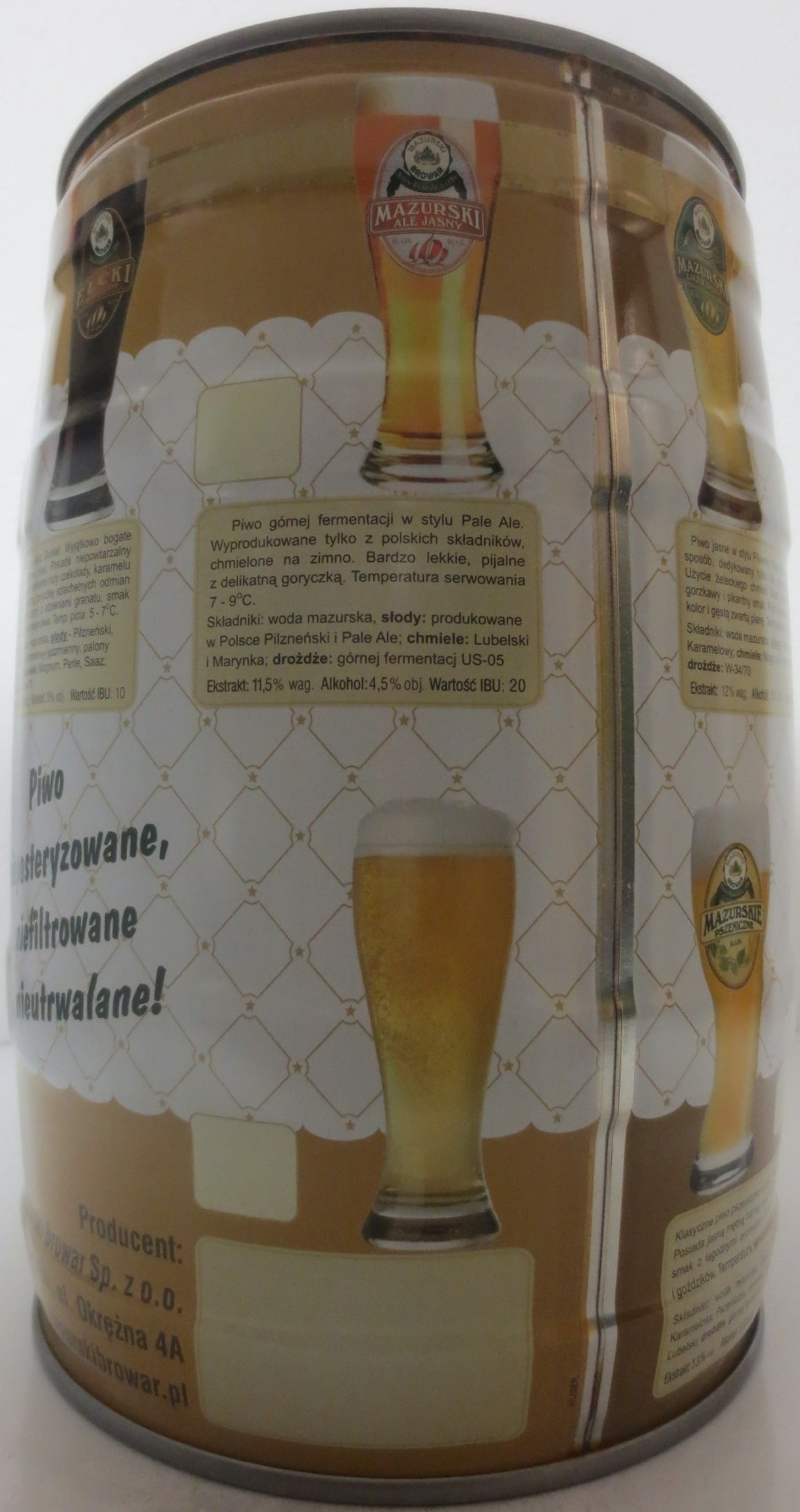MAZURSKI BROWAR Rzemieślniczy Browar z Elku (5L) Nr.1