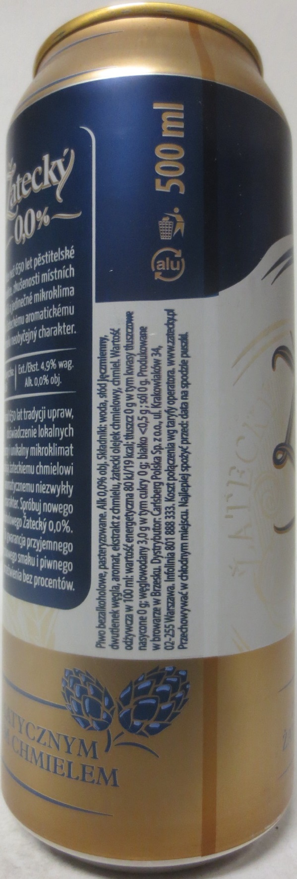 Žatecký 0,0% Z AROMATICKÝM ŽATACKÝM CHMELEM (50cl) (B/O) č.1