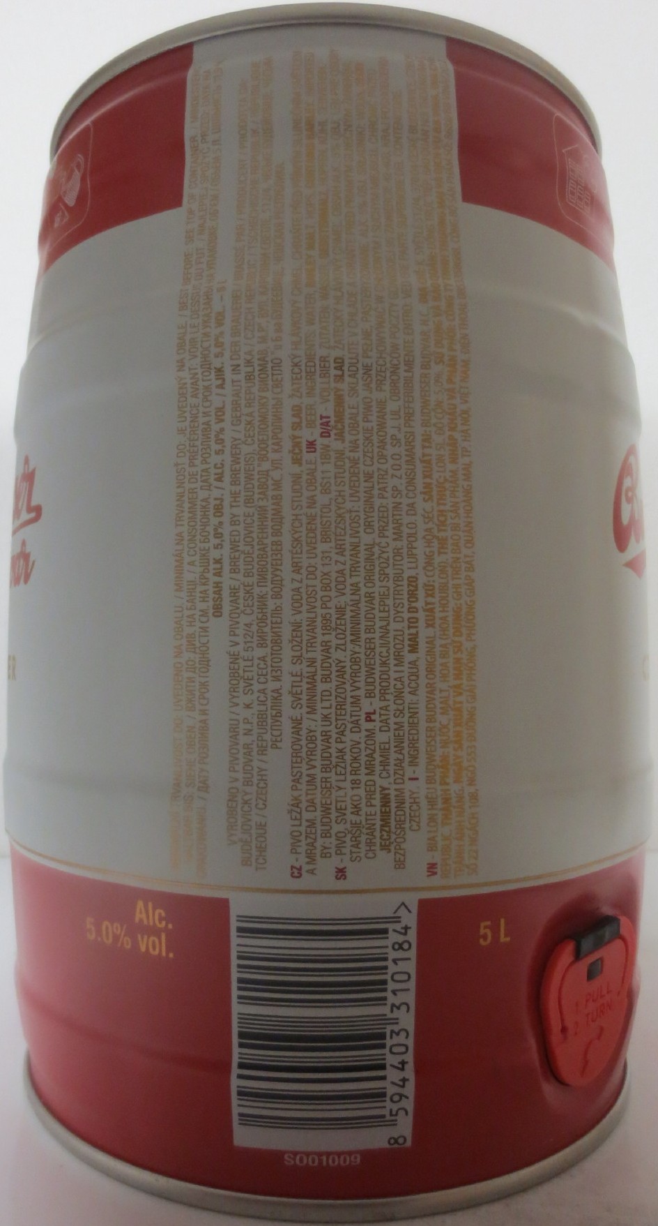 Budweiser Budvar ORIGINAL CZECH LAGER (5L) č.8