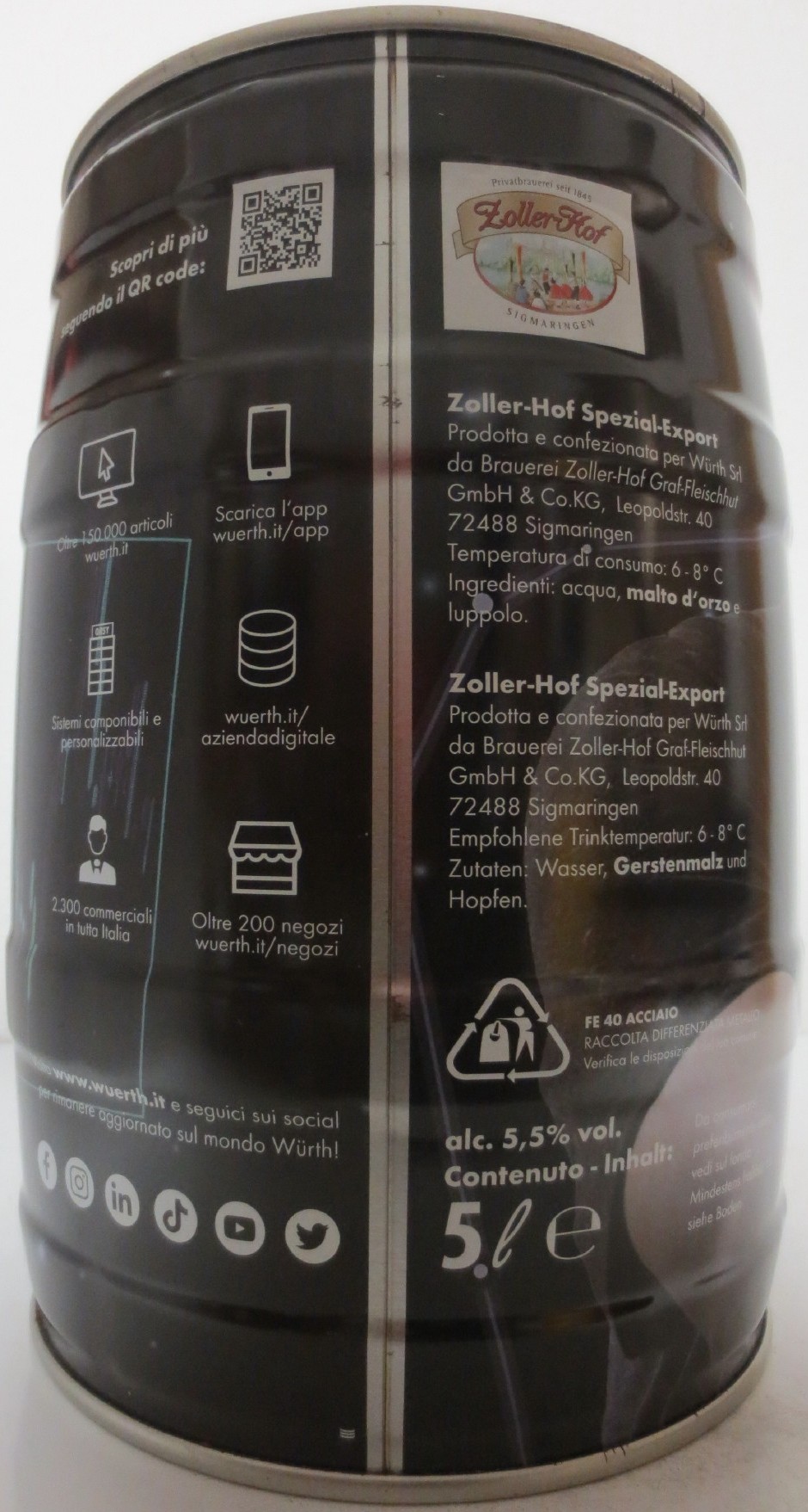 WÜRTH inovation is our mindsef Premium Beer (5L) Nr.1
