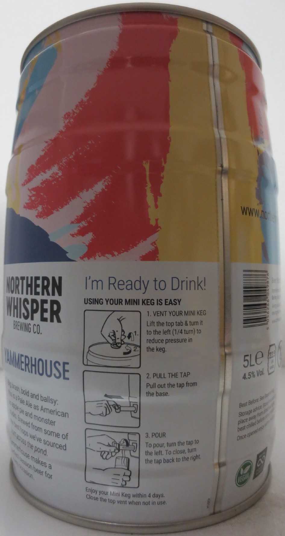 NORTHERN WHISPER BREWING CO. YAMMERHOUSE 4.5% PALE ALE (5L) Nr.1