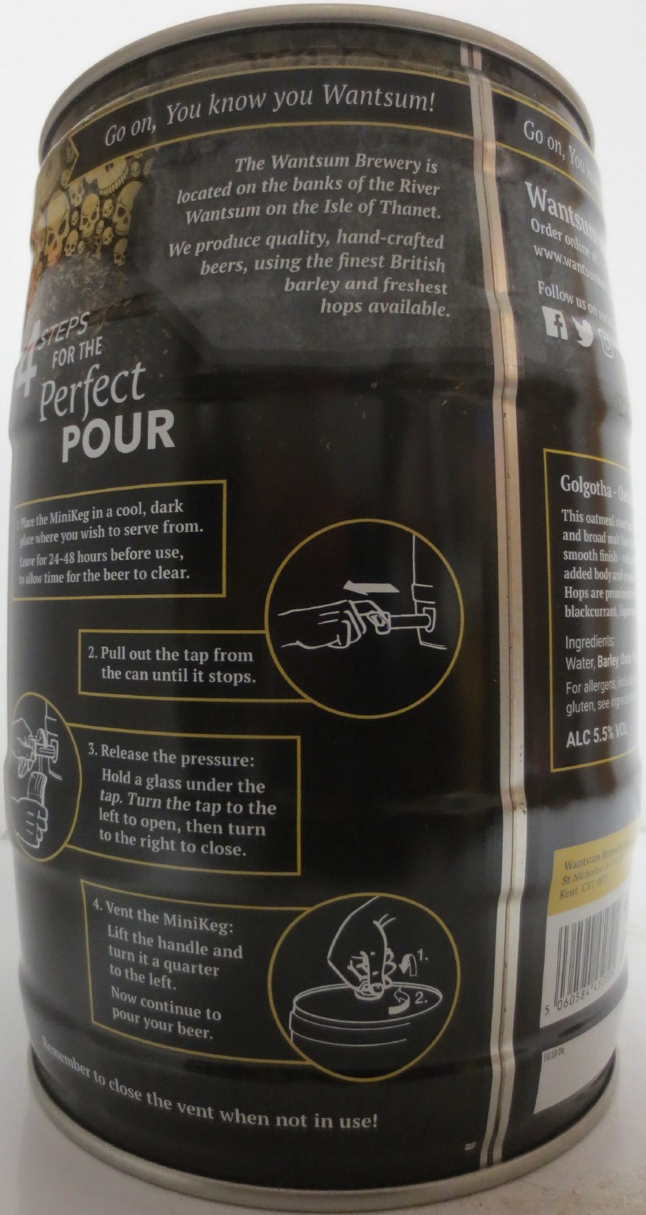 WANTSUM Golgotha Oatmeal Stout ALC 5.5% VOL (5L) Nr.1