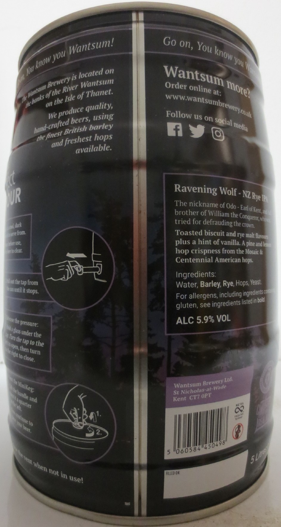 WANTSUM RAVENING WOLF New Zealand Rye IPA (5L) Nr.1