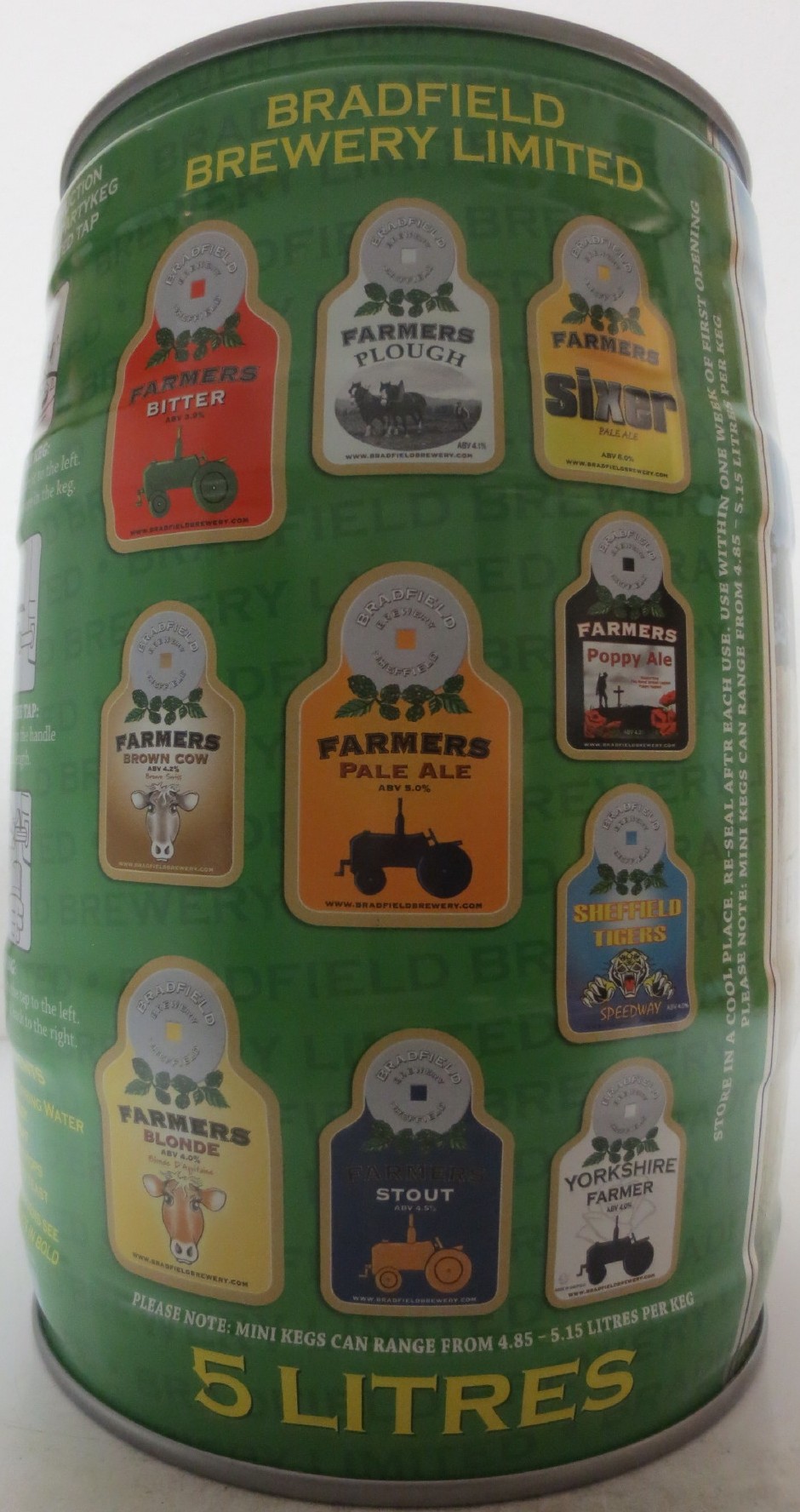 BRADFIELD BREWERY LIMITED 5 LITRES (5L) Nr.1  