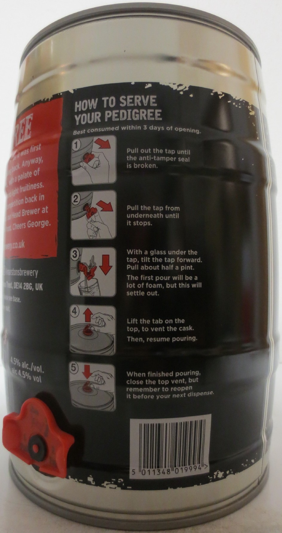 MARSTONS BREWERY PEDIGREE AMBER ALE (5L) Nr.1 