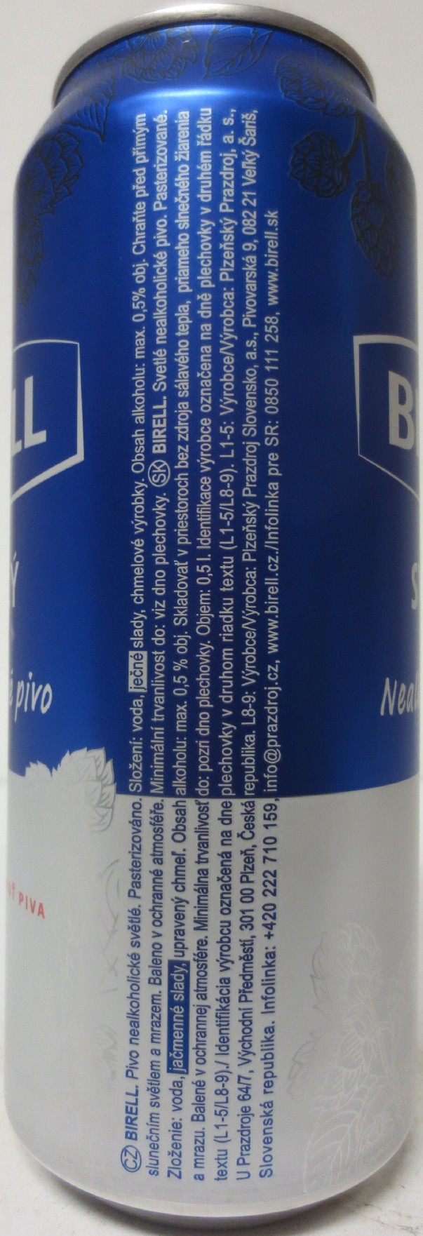 BIRELL SVĚTLÝ Nealkoholické pivo (SK) (50cl) (B/O) č.1 