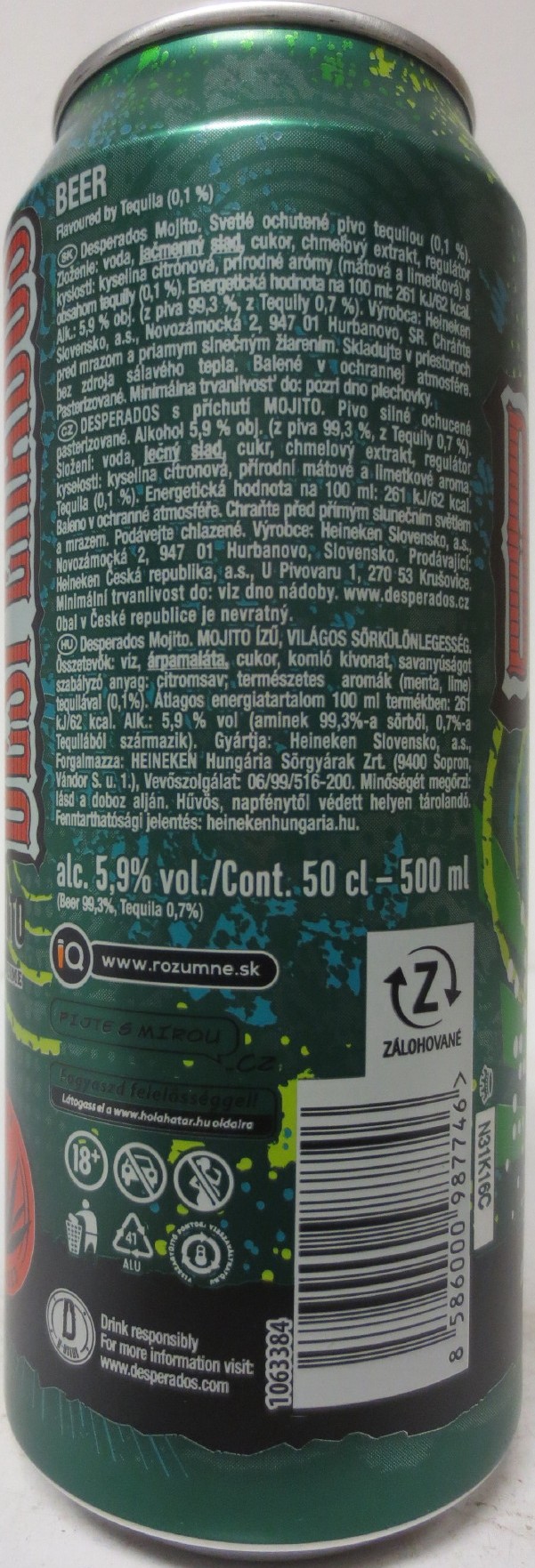 DESPERADOS MOJITO BEER-BIER (50cl) (B/O) č.1