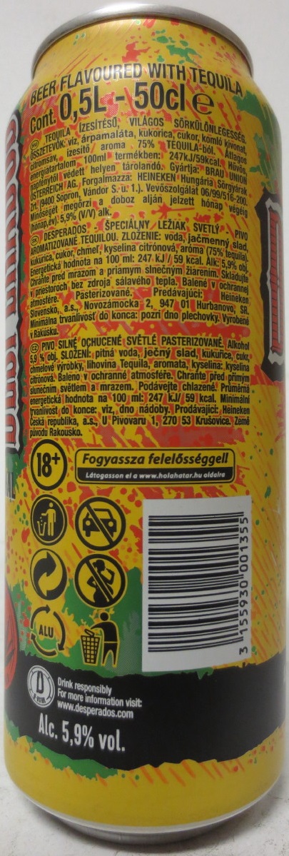 DESPERADOS ORIGINAL BEER-BIER (50cl) (B/O) č.1
