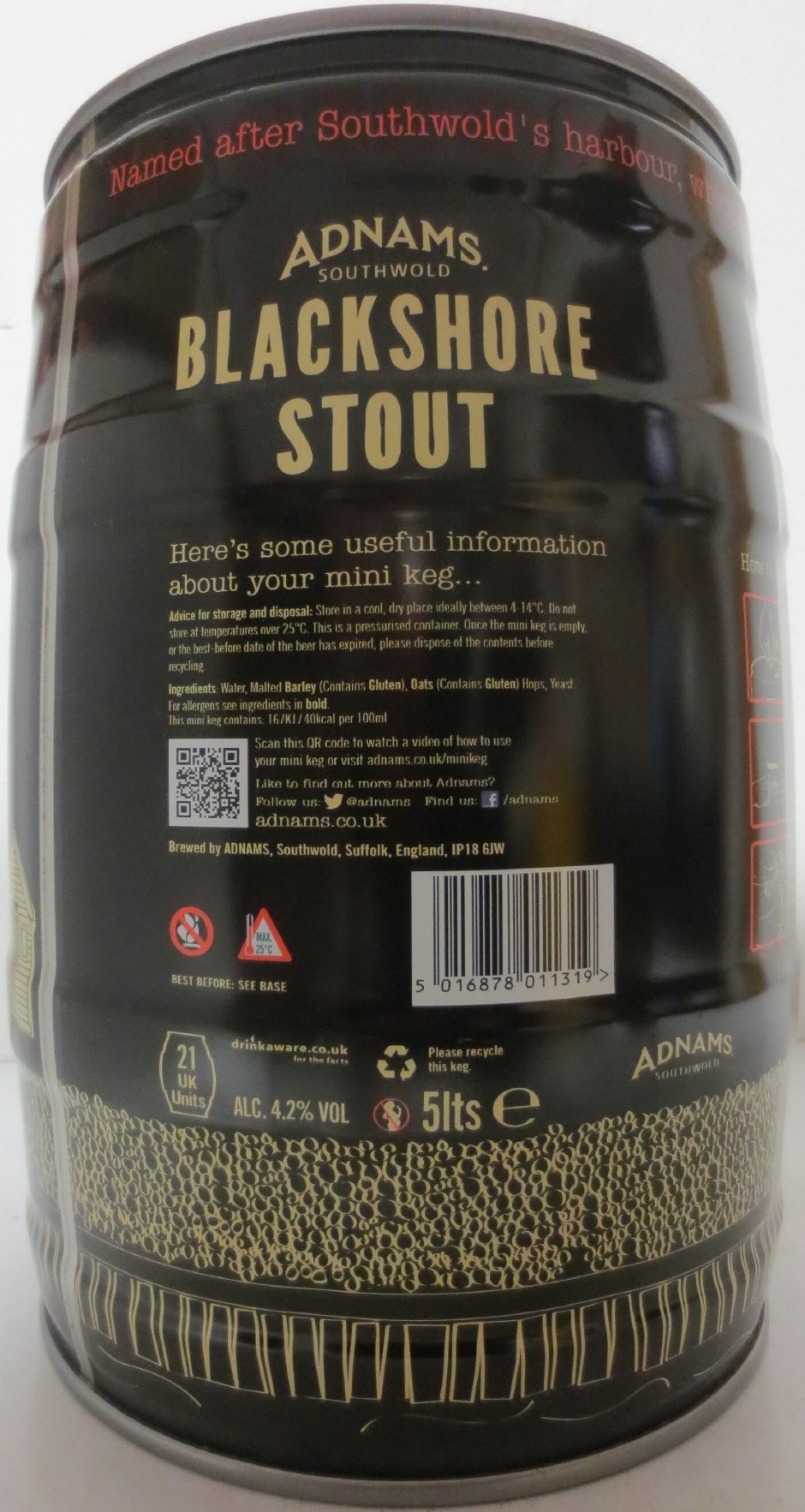 ADNAMS SOUTHWOLD BLACKSHORE STOUT (5L) Nr.1 