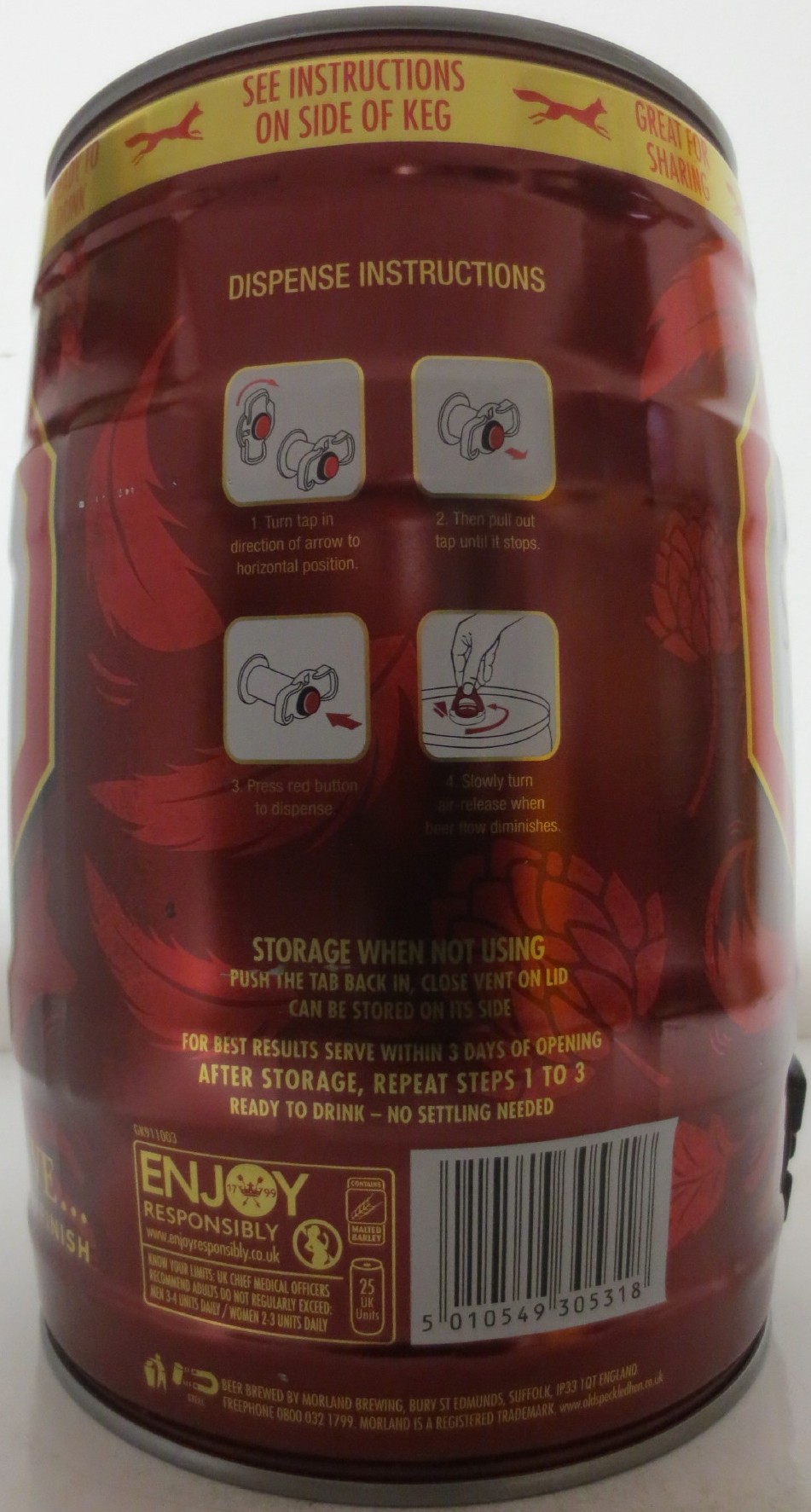 MORLAND OLD SPECKLED HEN CRAFTED FINE ALE (5L) Nr.3
