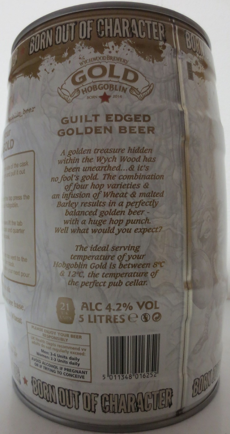 WYCHWOOD BREWERY GOLD HOBGOBLIN 4.2% Alc.Vol. (5L) Nr.3