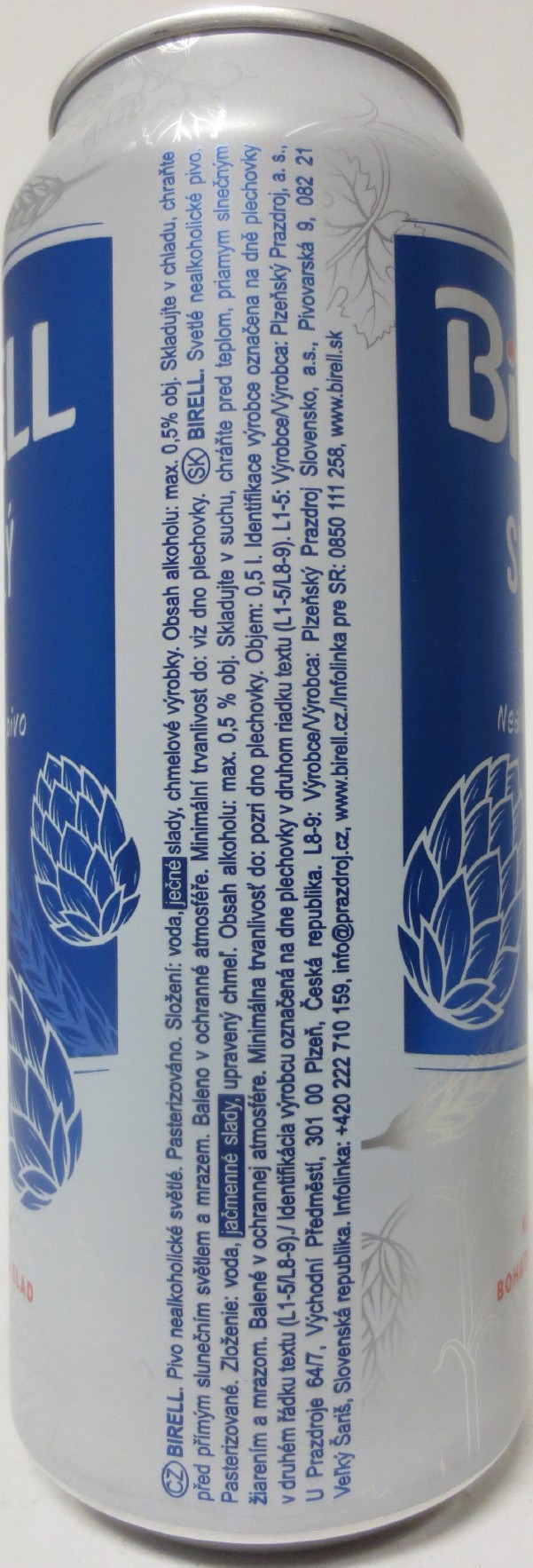 BIRELL SVĚTLÝ Nealkoholické pivo KLASICKÁ CHUŤ BOHATÁ NA CHMEL A SLAD (50cl) (B/O) č.1