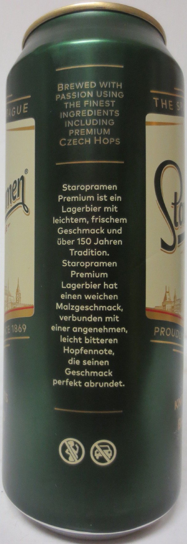 Staropramen EST. IN PRAGUE KNOWN FOR ITS BALANCED TASTE (D) (50cl) (B/O) č.1