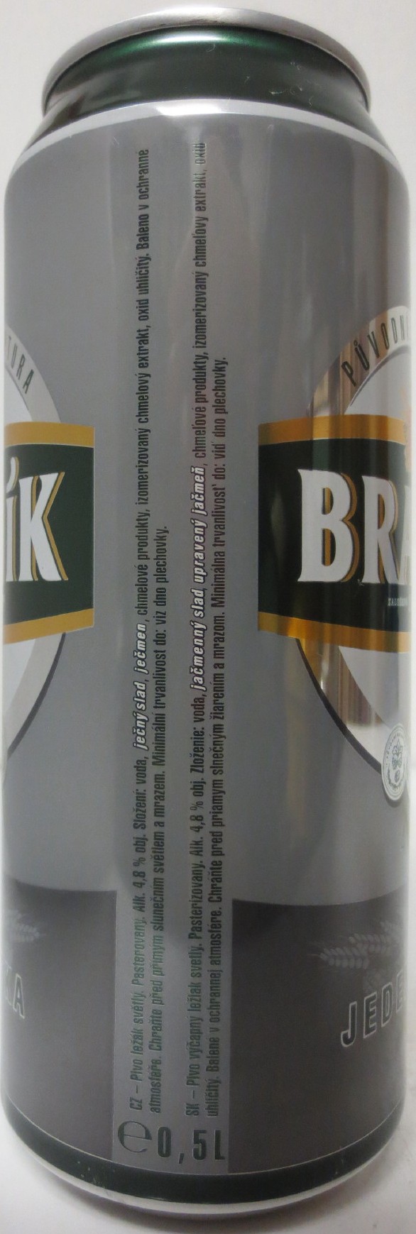 BRANÍK Alk. 4,8% obj. JEDENÁCTKA (CZ) (50cl) (B/O) č.1