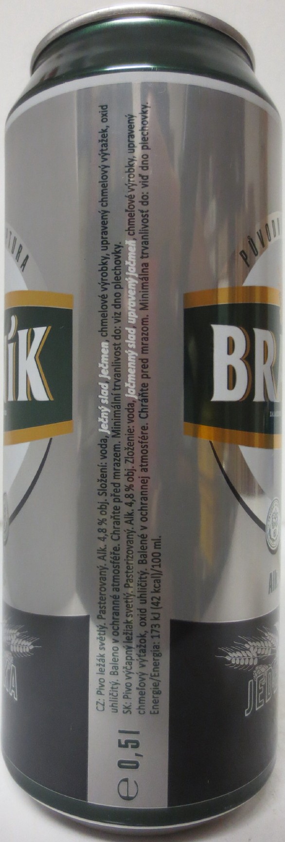BRANÍK Alk. 4,8% obj. JEDENÁCTKA (CZ) (50cl) (B/O) č.3