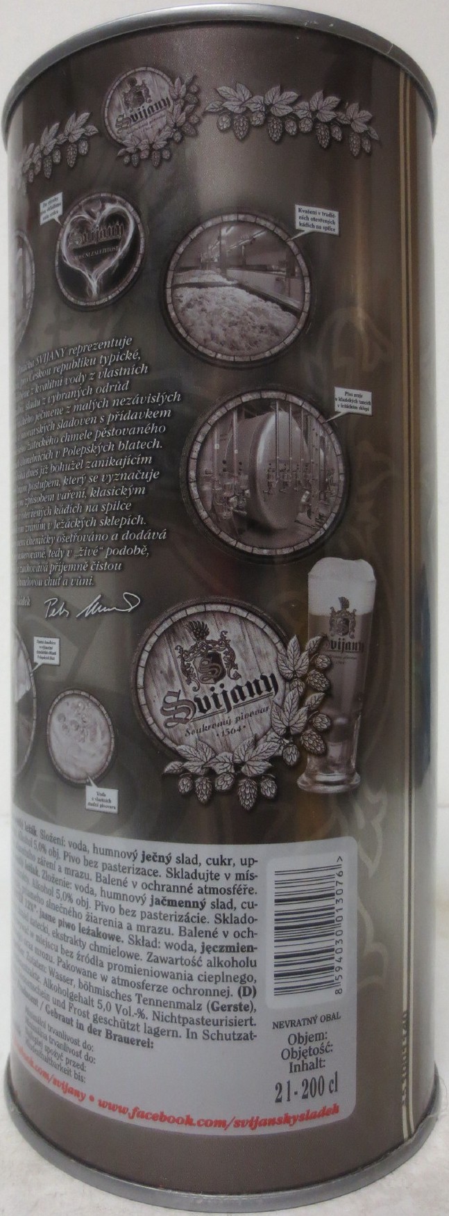 Svijany SVIJANSKÝ RYTÍŘ Světlý ležák (200cl) č.1