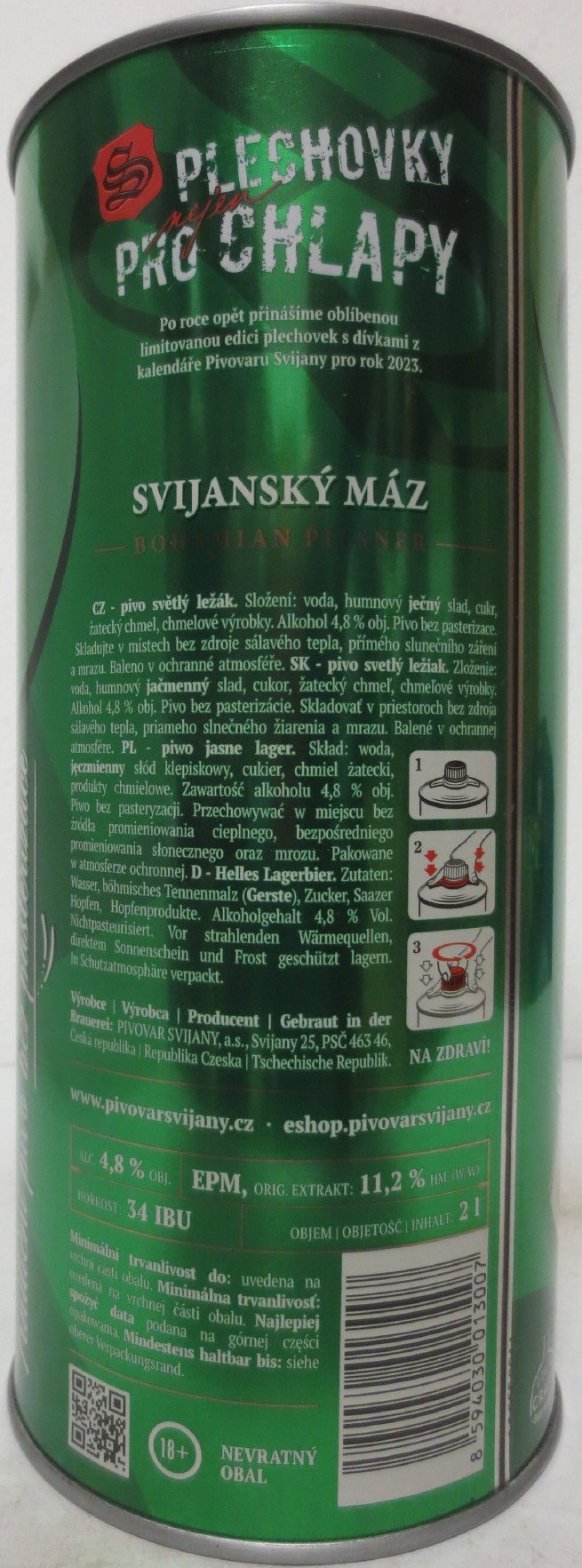 Svijany SVIJANSKÝ MÁZ dívky z kalendáře č.11-No. 2023 (200cl)