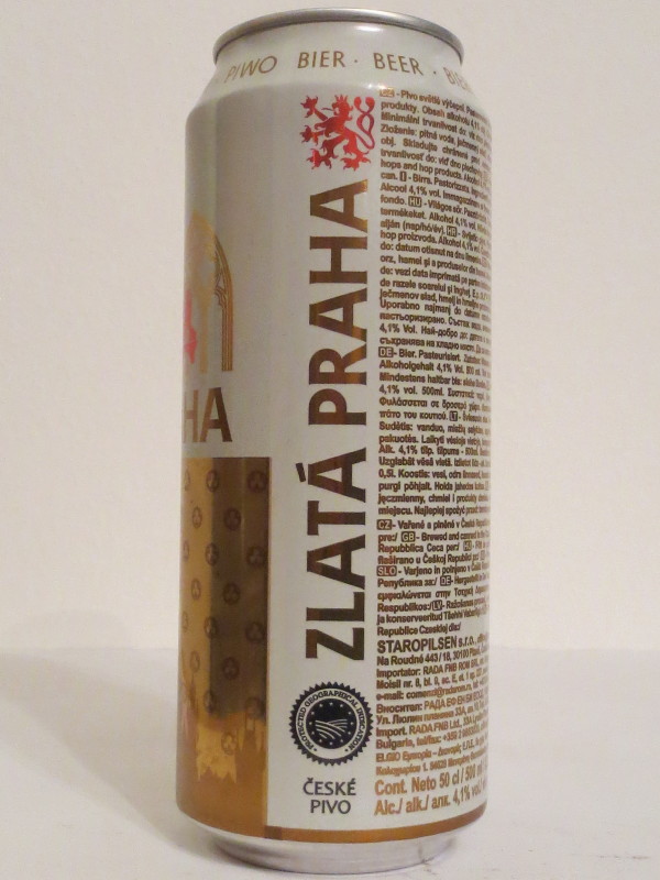 ZLATÁ PRAHA Original Czech Beer (50cl) (B/O)