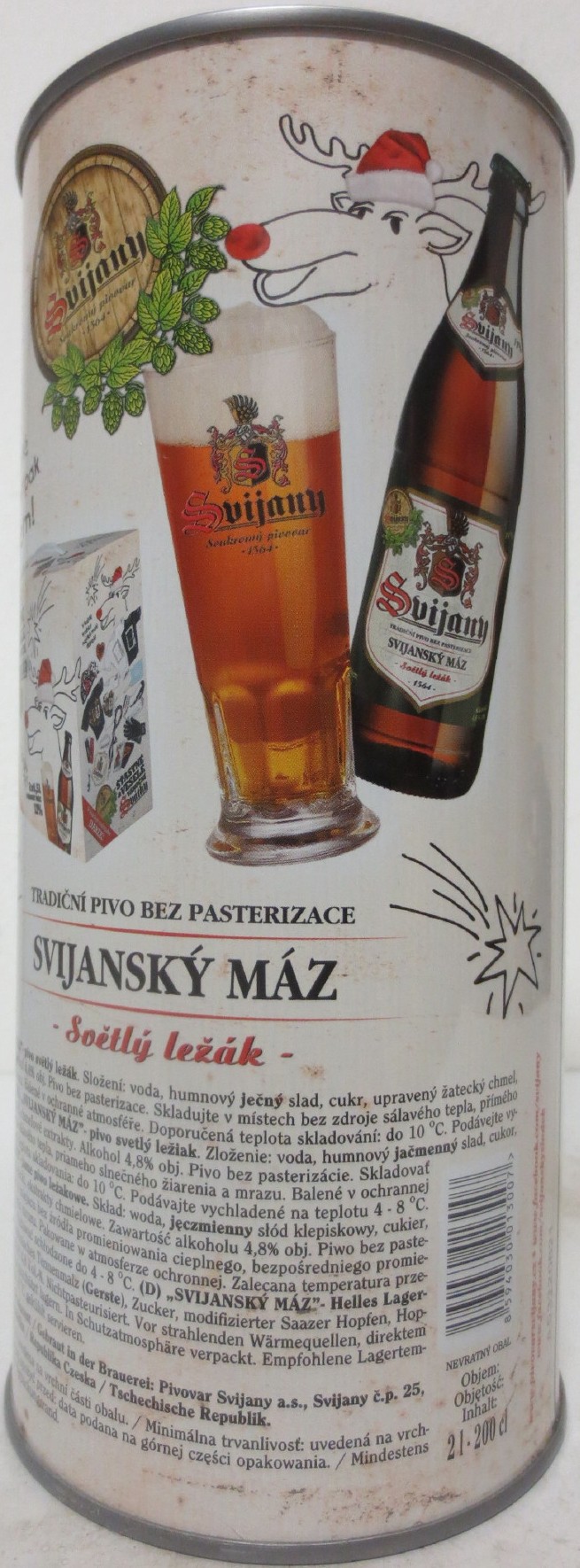 Svijany SVIJANSKÝ MÁZ ŠŤASTNÉ & A VESELÉ VÁNOČNÍ Svátky (200cl) č.1
