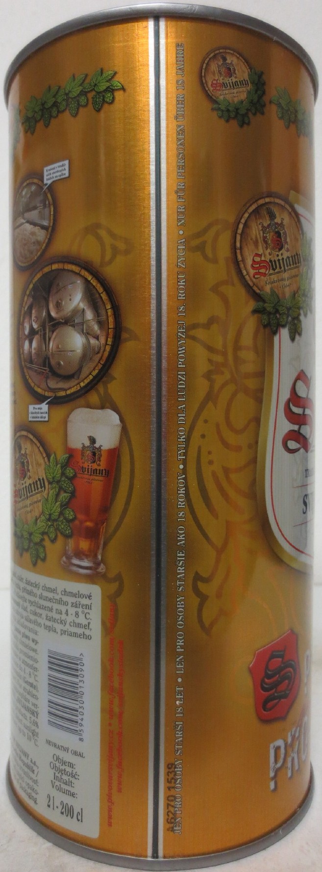 Svijany SVIJANSKÝ KNÍŽE PLECHOVKA PRO CHLAPY (200cl) č.1 