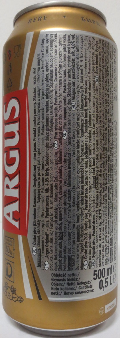 ARGUS 10 ORIGINAL Pils (50cl) (B/O) č.1 