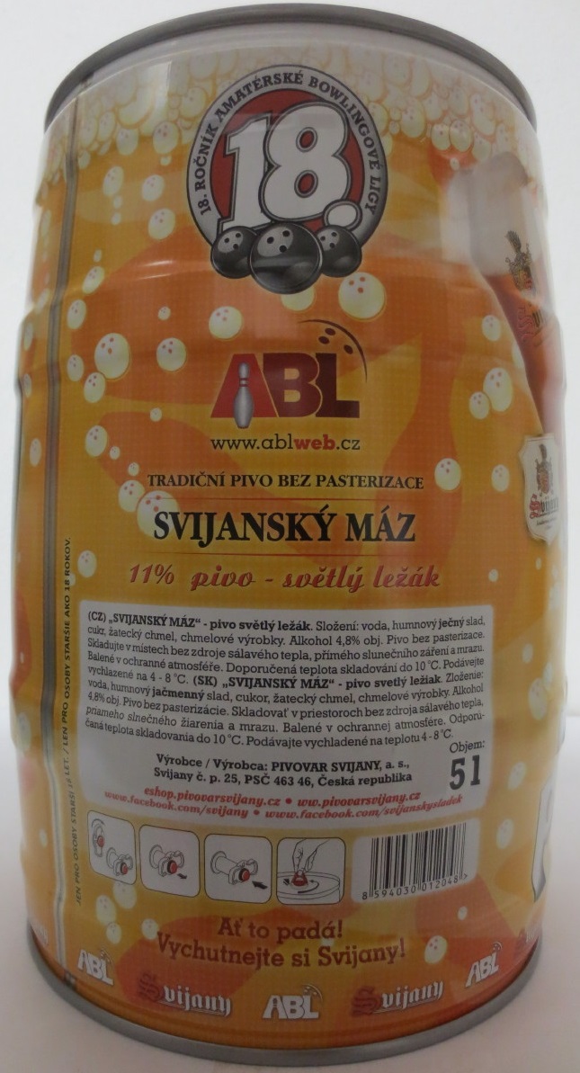 Svijany SVIJANSKÝ MÁZ 18. ROČNÍK AMATERSKÉ BOWLINGOVÉ LIGY Jsme plnoletí!