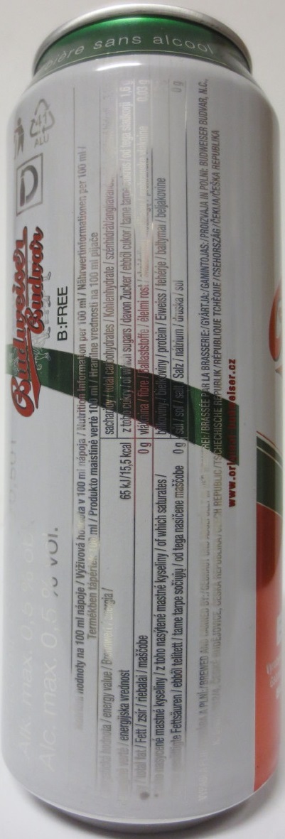 Budweiser Budvar B:FREE (50cl) (B/O)