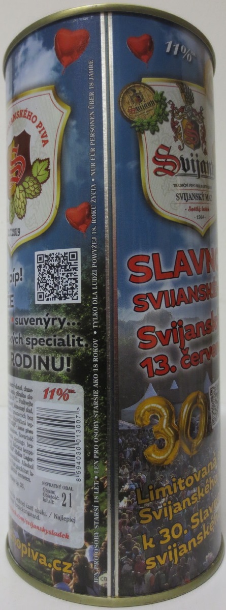 Svijany SVIJANSKÝ MÁZ 30. SLAVNOSTI SVIJANSKÉHO PIVA 13.7.2019 (200cl) č.1