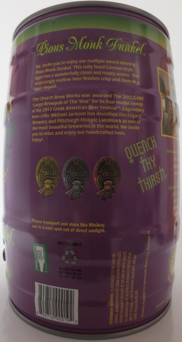 THE CHURCH BREW WORKS Pious Monk Dunkel (5L) Nr.1