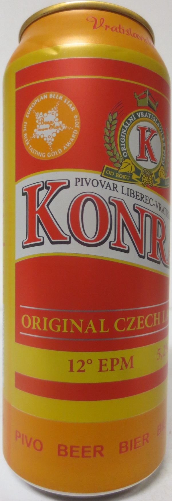 KONRAD ORIGINAL CZECH LAGER BEER WORLD BEER AWARDS (50cl) (B/O)