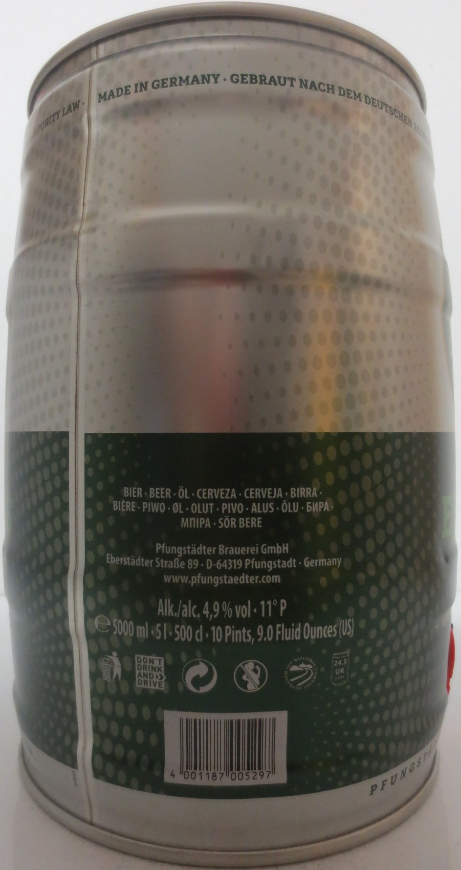 PFUNGSTÄDTER EDEL-PILS Premium EDEL-HERB GEHOPT (5L) Nr.1