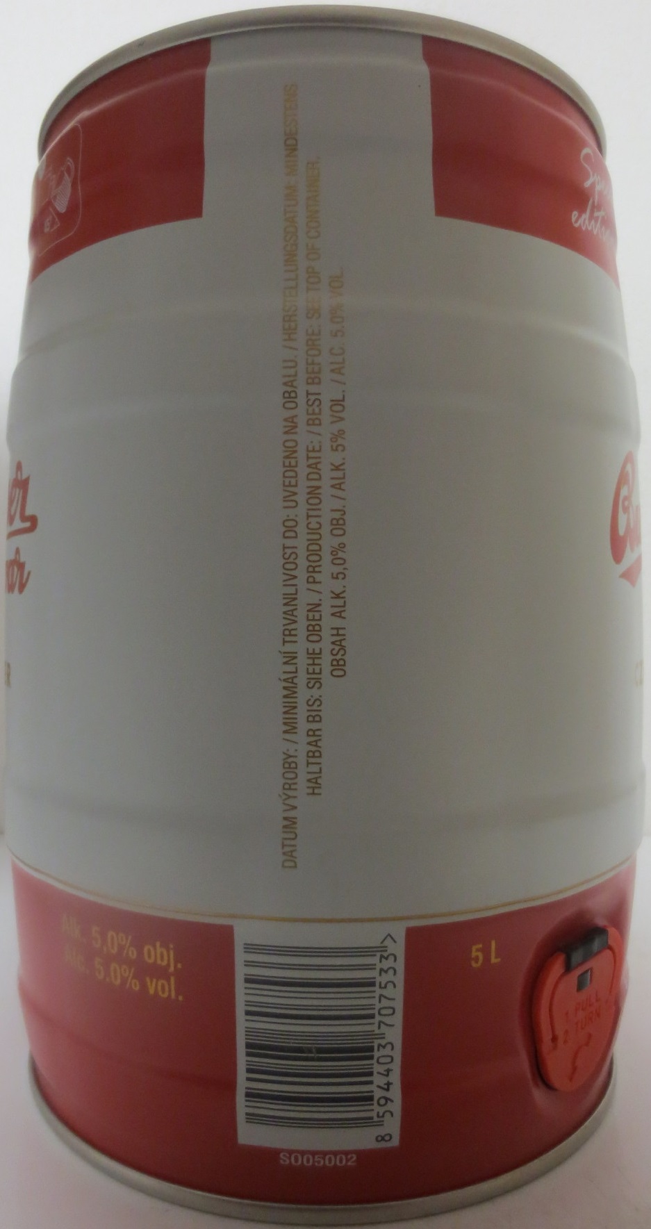 Budweiser Budvar ORIGINAL CZECH LAGER - WÜRTH (5L) č.3