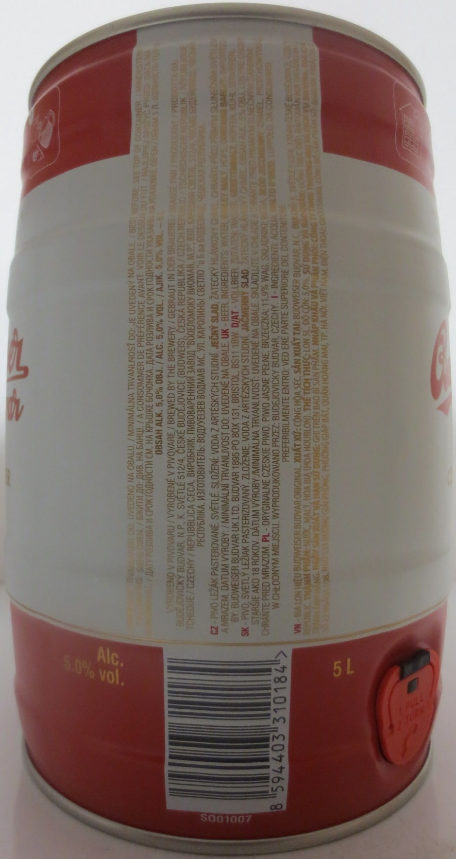 Budweiser Budvar ORIGINAL CZECH LAGER (5L) č.7