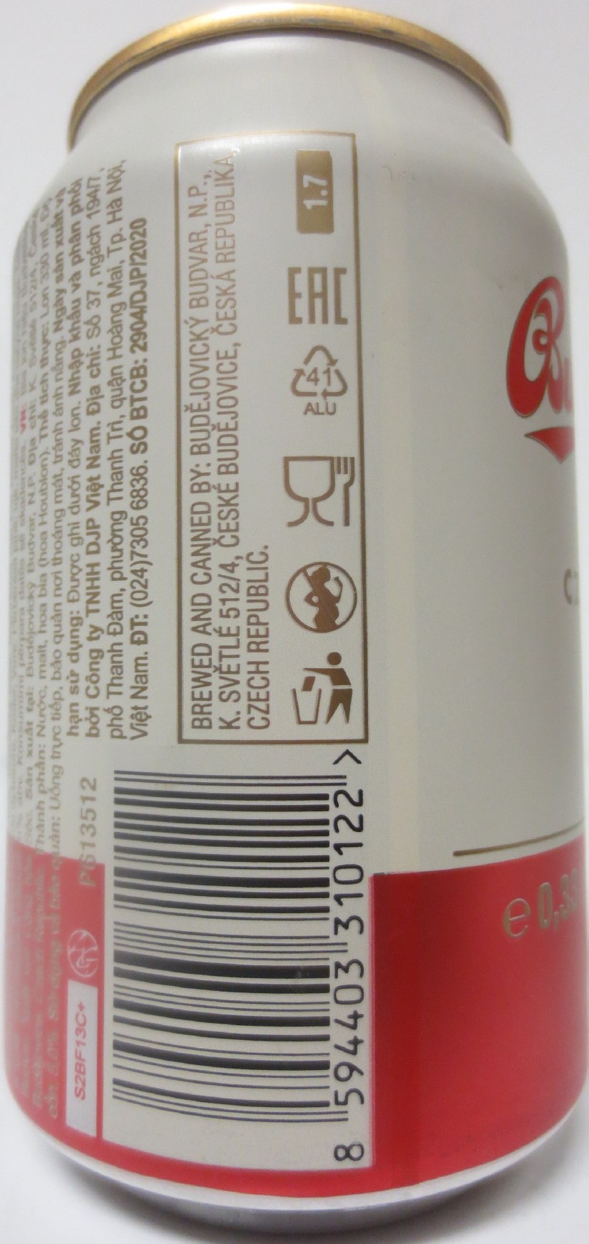 Budweiser Budvar ORIGINAL CZECH LAGER (ET) (33cl) (B/O) č.1