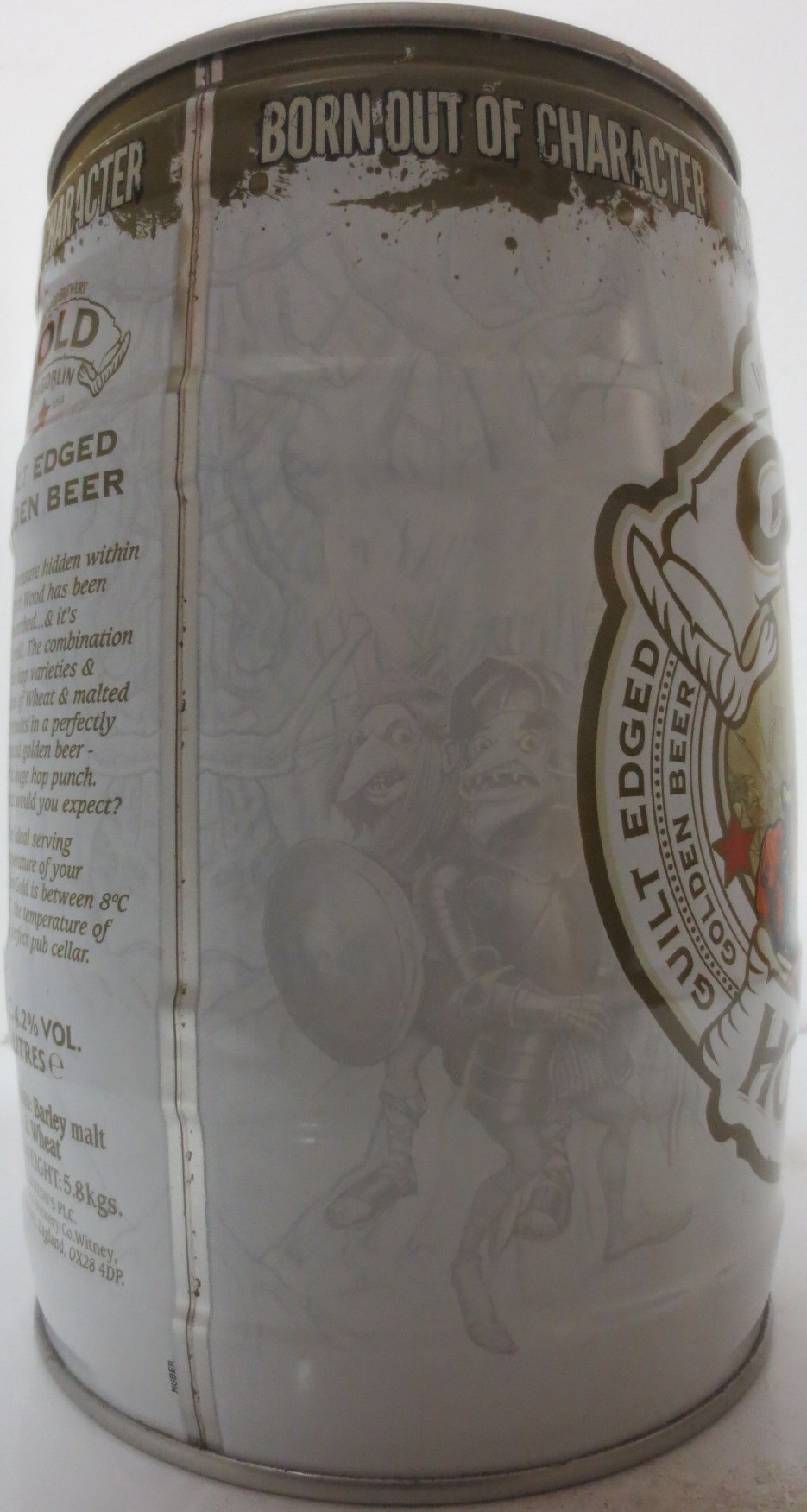 WYCHWOOD BREWERY GOLD HOBGOBLIN 4.2% Alc.Vol. (5L) Nr.1