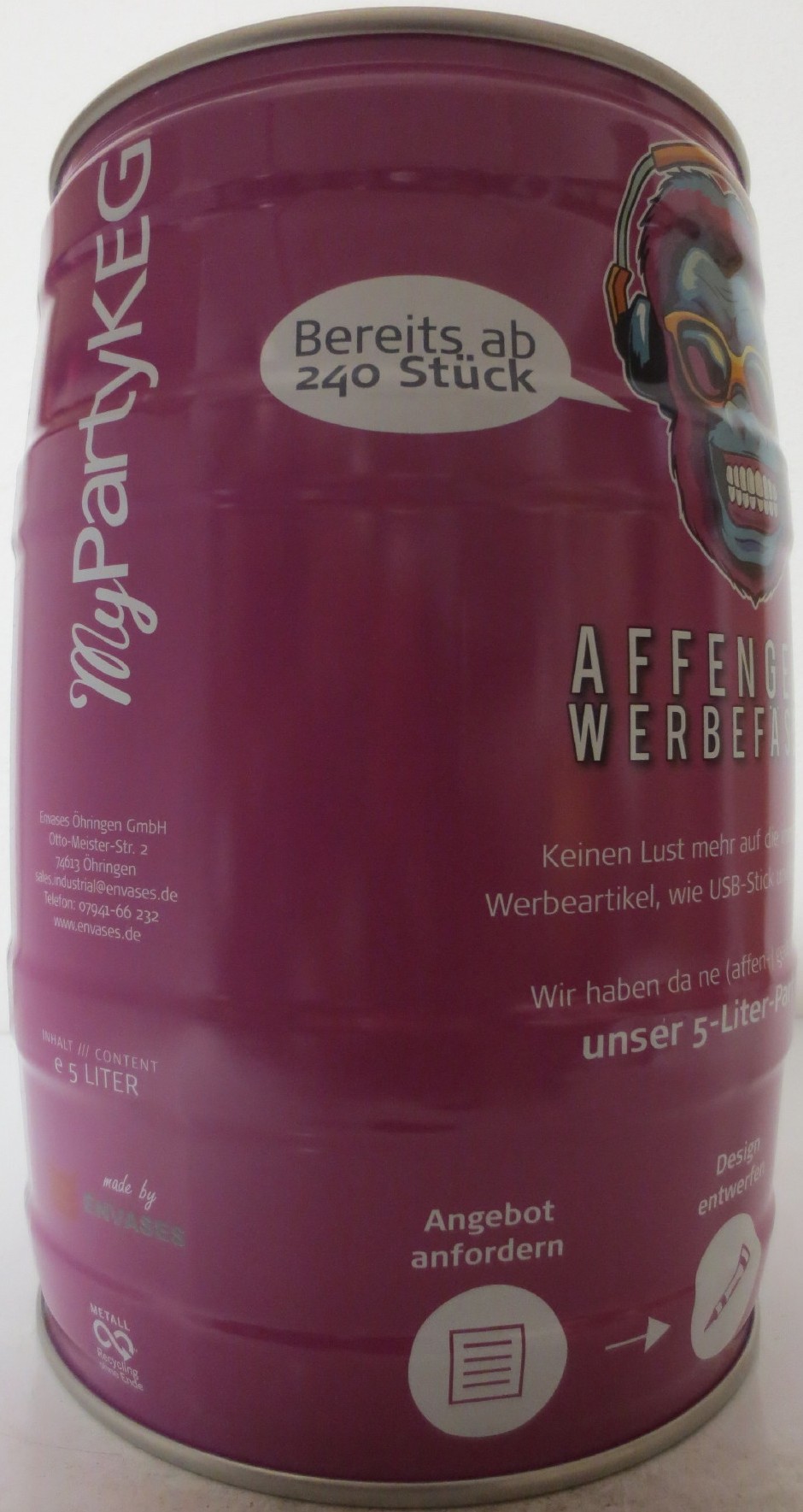 AFFENGEILE WERBEFÄSSER (5L) Nr.2 (růžový) 