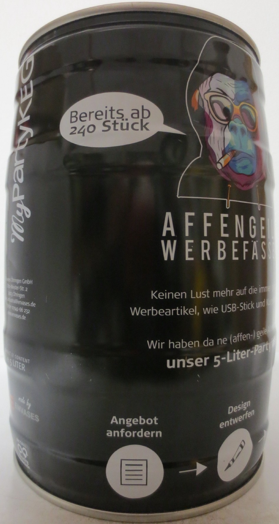 AFFENGEILE WERBEFÄSSER (5L) Nr.4 (černý č.1)  