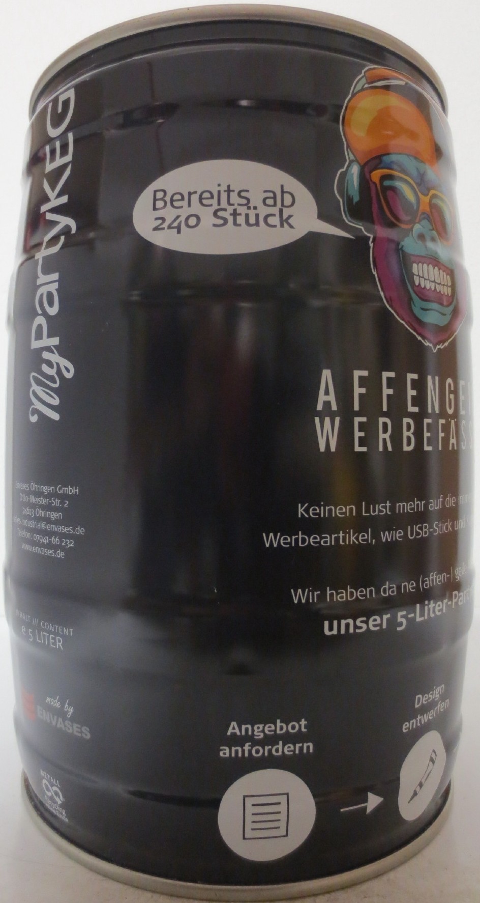 AFFENGEILE WERBEFÄSSER (5L) Nr.5 (černý č.2) 